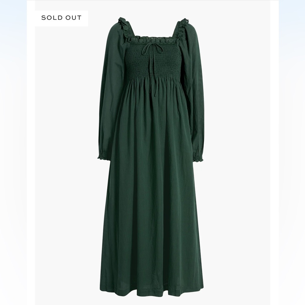 HILL HOUSE - The Scarlett Long Sleeve Nap Dress Size Small